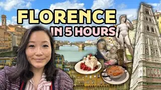 FLORENCE in 5 HRS 🇮🇹🚆 | Statue of David | Duomo | Ponte Vecchio | Food | Italy Travel Vlog
