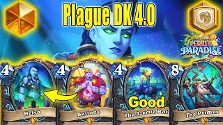 New Plague Death Knight 4.0 Deck Is The Best DK Deck To Craft At Perils in Paradise | Hearthstone