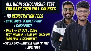 🔥ALL INDIA SCHOLARSHIP TEST For GATE 2026 || PrepFusion