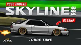 PIXEL CAR RACER - NISSAN SKYLINE R32 TOUGE TUNE *2132HP RB26 ENGINE*