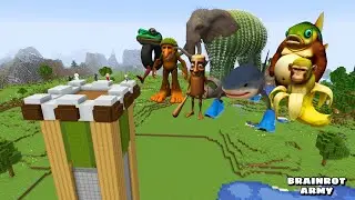 SURVIVING FROM ARMY OF BRAINROTS in Minecraft - Gameplay - Coffin Meme
