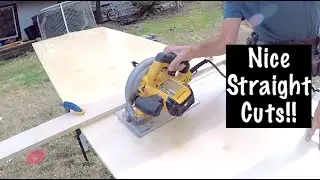 How to cut PERFECTLY STRAIGHT LINES with a SKILLSAW and a straight edge!