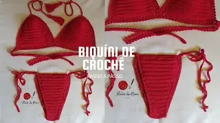 Biquíni de Crochê com elasticidade - calcinha (Parte 1)  - passo a passo