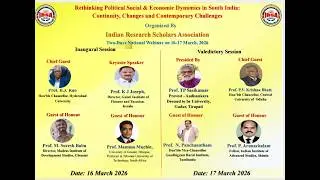 Rethinking Political,Social, and Economic Dynamics in South India:Changes & Contemporary Challenges