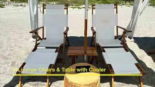 Cocoa Beach Deluxe Canopy Beach Setup - Half Off Special - Free Delivery