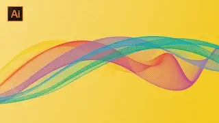 Adobe Illustrator Tutorial- how to create wavy line background with blend tool in Adobe Illustrator