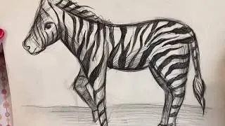 Рисуем зебру. «Ритм линий».