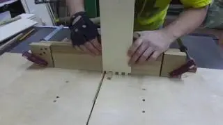 Изготовление ящичного соединения на прямой шип.