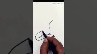 how to draw a girl easily without lifting pen #drawing #shorts