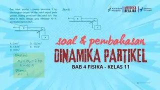 Dua balok masing masing bermassa 2 kg dihubungkan dengan tali dan katrol seperti pada  #hukumnewton