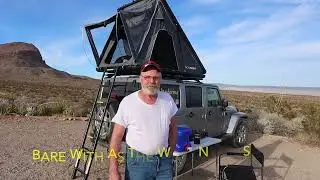 Big Bend National Park back country camping in a rooftop tent