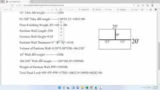 Load Calculation of Slab 