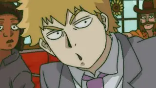 one of Reigen's special moves - fan animation