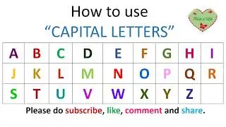 How to use CAPITAL LETTERS
