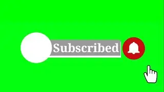 YouTube Subscribe Button in Green Screen |QHD 30fps Green Screen