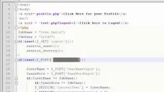 PHP Tutorial Video 19: Login Form 6: Making a Logout buttun