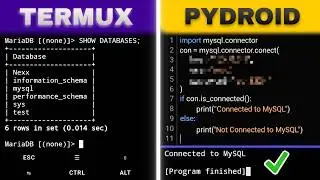 Install MySQL + Python in Mobile & Connect Them (COMPLETE SETUP)