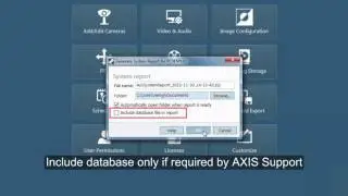 AXIS Camera Station – Generate system report, client and server connected
