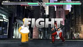 Homero X & Opera Elmer X vs Iori Yagami (Maximo Power) | MUGEN