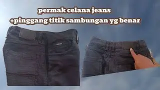 cara permak celana cardinal 👖 besarin pinggang, sambungan pinggang tersembunyi