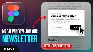 How To Design and Set Up a NEWSLETTER POPUP Interaction in Figma (Tutorial)