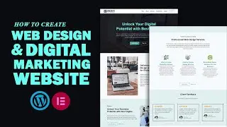 How to Create One page Digital Marketing and Web Design agency website