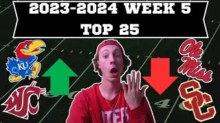 2023-2024 College Football Week 5 Top 25