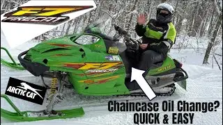 Arctic Cat Firecat | Chaincase Oil Change | How-To (2003 F7), Plus Some Riding Clips!