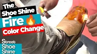 Melt INK my Shoes - BEST Shoe Shine Fire Mexico #asmr #mx #zapatos #shoes