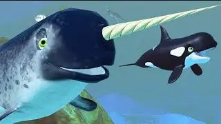 НАРВАЛ ПРОТЫКАЕМ РЫБОК  Feed and Grow Fish
