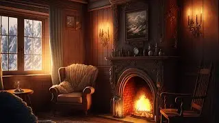 🔥 Fall Asleep Fast with Relaxing Fireplace Crackling Sounds & Winter Ambience in a Cozy Cabin