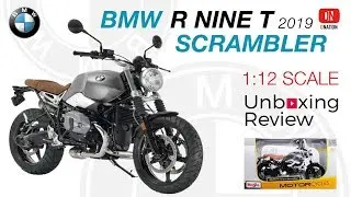 Unboxing BMW R Nine T Scrambler 1/12 scale 2019 Motorcycle by Maisto - Dnation