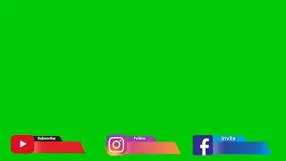 Green Screen Logo Subscribe Instagram Dan Facebook