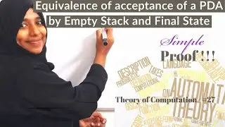 THEORY OF COMPUTATION- LECTURE-#27- Acceptance of a PDA by Final State and Empty Stack