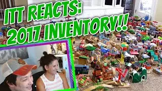 Reacting to Our 2017 TRAIN COLLECTION & STORAGE! 🚂 ALL THE TRAINS! #TrainInventory #Throwback