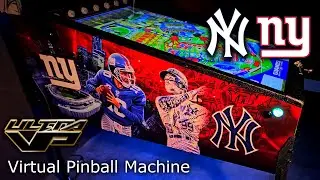 New York Giants & Yankees ULTRA VP 4D Virtual Pinball Machine