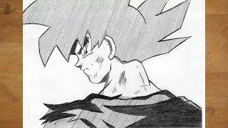 How To Draw Goku's Mastered Ultra Instinct | Tutorial Easy | Beginners Drawing