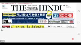 The Hindu Newspaper II 12th March 2k19