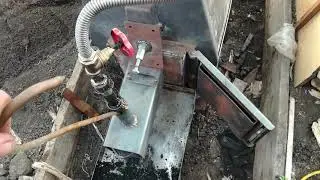 Печь Вулкан 80 на дровах и отработке.