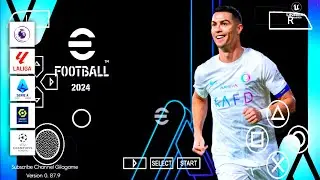 NEW UPDATE!!! EFOOTBALL PES PPSSPP 2024 LITE | TRANSFER FACE KITS UPDATE | SIZE 300MB BEST GRAPHICS
