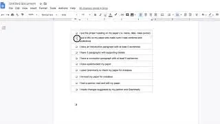 Checkboxes in Google Docs or Sheets