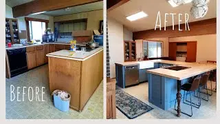 Kitchen Counter Remodel_Hardwood Floor_Reclaimed Wood