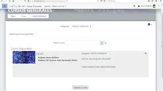 Autoinscripción en Moodle como estudiante