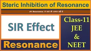Resonance :  Steric Inhibition of Resonance (SIR Effect) | EG Chemistry-IIT JEE & NEET