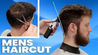 How to Cut Mens Hair and Beard | Step by Step Scissor and Clipper Tutorial
