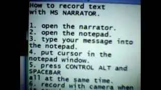 how to record text with ms narrator