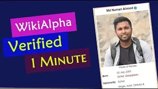 Wikialpha Verified - Md Numan Ahmed