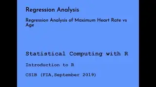 Regression Analysis of Maximum Heart Rate vs Age