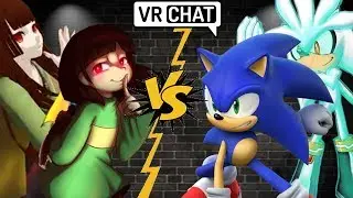 Undertale Chara and Brara Vs Sonic and Silver! | VRchat!