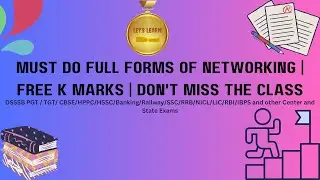 Must do FULL FORMS of Networking | Free k Marks Don't miss the class